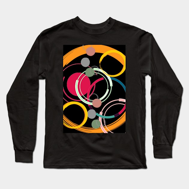 Circles Long Sleeve T-Shirt by Rene Martin